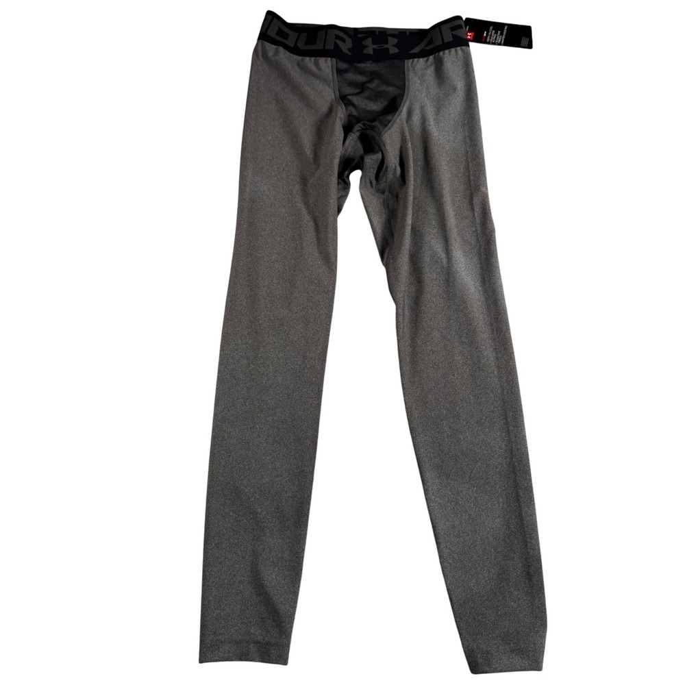 Under Armour Compression Leggings Mens Medium Gray New HeatGear 1289577 Athletic - Picture 2 of 7